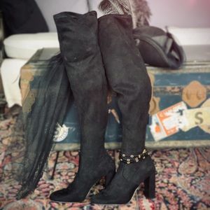 Steve Madden Emotions Over the Knee Stretch Boots Size 9 1/2